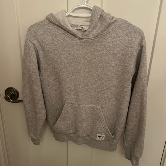 H&M kids’ size 10-12 grey fleece hoodie - Picture 1 of 5